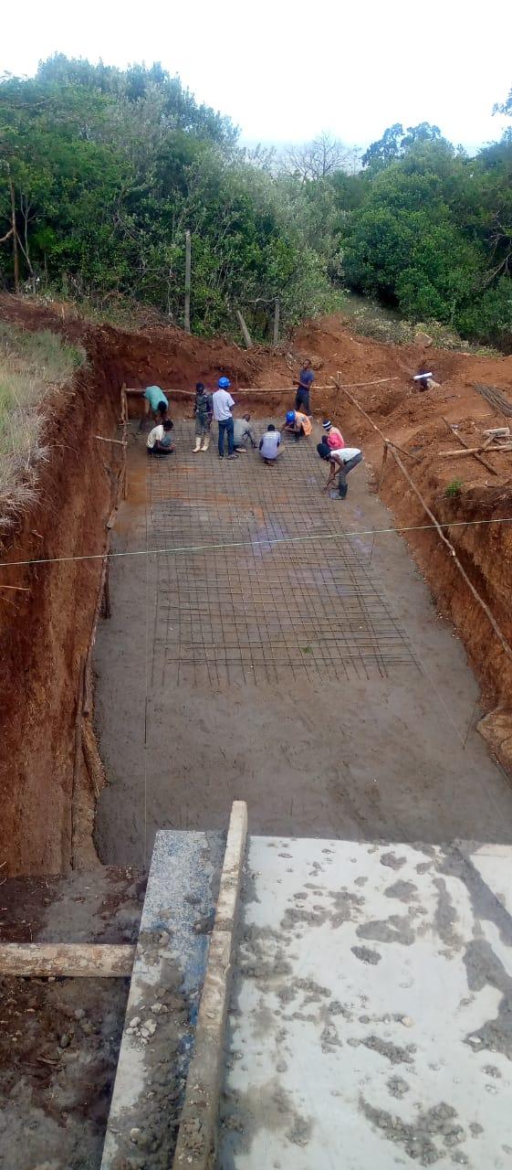 Construction of the wastewater plant