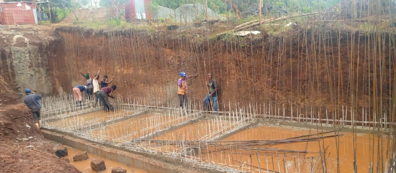 Construction of the wastewater plant