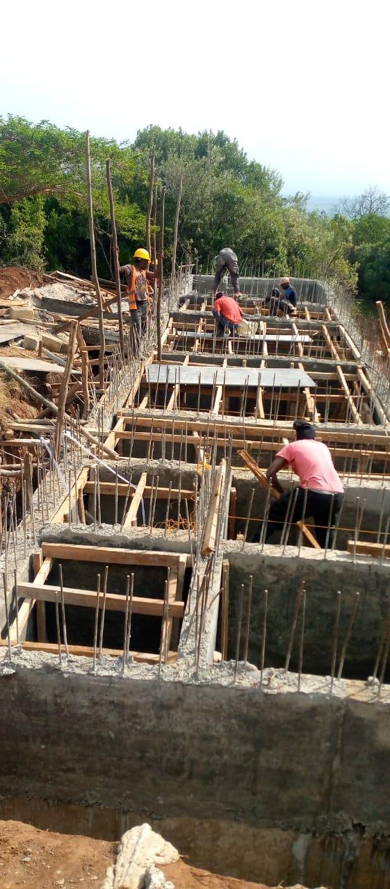 Construction of the wastewater plant