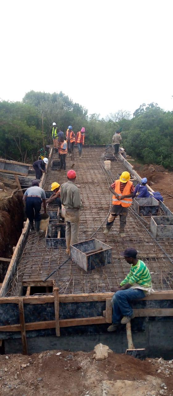 Construction of the wastewater plant